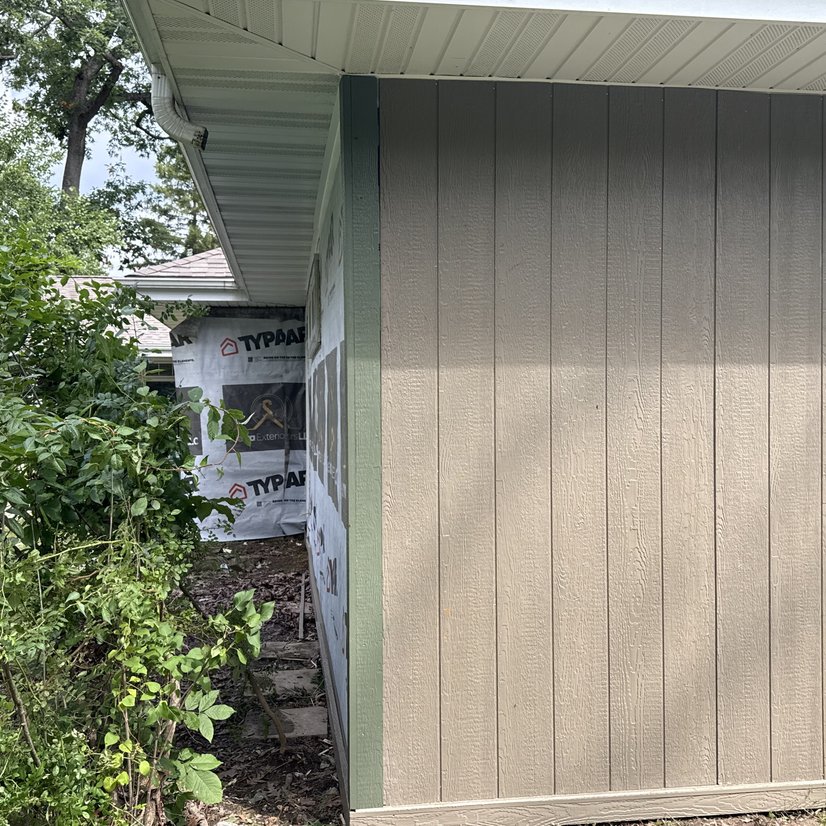 Siding installation project